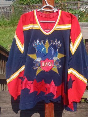 1990s SpaK hockey jersey from Russia CCM